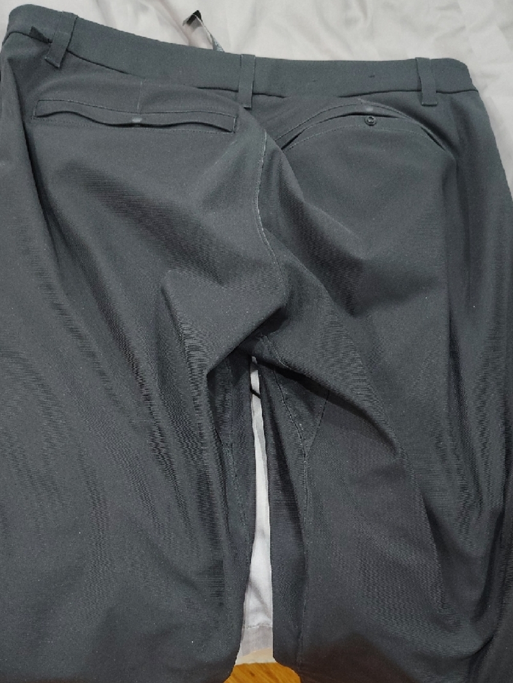 lululemon athletica Men's Black Flat-Front Pants - Picture 3 of 3